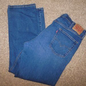 Levis 514 Mens 40X32 Blue 5 Pocket Denim Jeans Zip